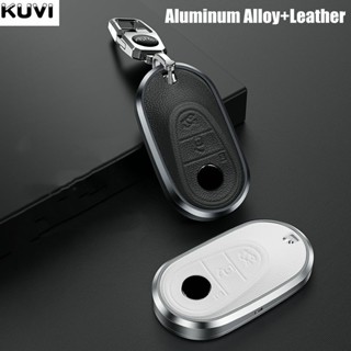 Aluminum Alloy Leather Car Key Case Cover Shell For Mercedes Benz 2021 C Class S Class W223 S350 S400 S450 S500 C200 C26