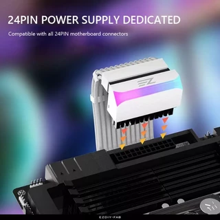หัวแปลง หัวต่อไฟ M/B 24pin 90° Adapter ARGB 3pin 5V