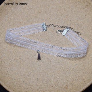 [jewelrybase] สร้อยคอโซ่ลูกไม้สีขาว สไตล์แฟรี่ สําหรับผู้หญิง