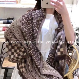 ผ้าคลุมไหล่ ผ้าพันคอ ผ้าแคชเมียร์ ผ้าวูล สองด้าน ให้ความอบอุ…