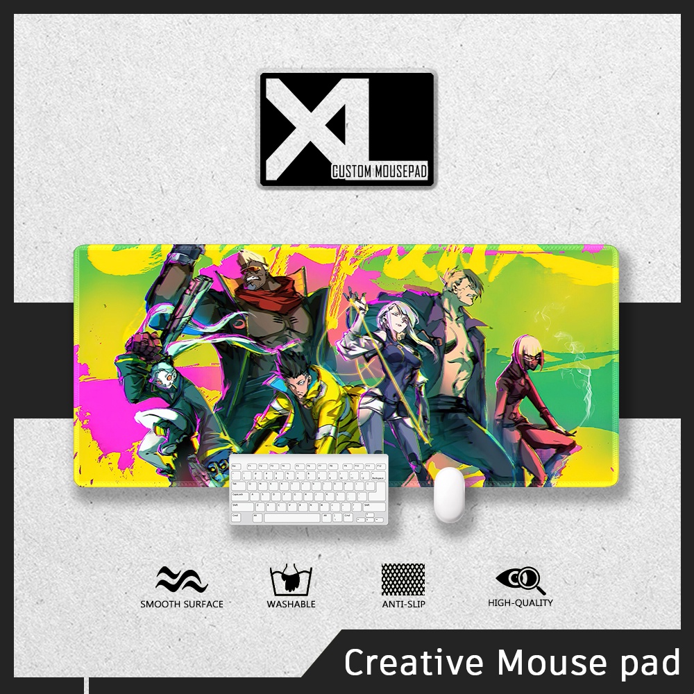 X-l | รองเมาส์ | Cyberpunk EDGERUNNERS | 004 | ไซส์ใหญ่ | ขยาย | แผ่นรองโต๊ะ | แผ่นรองคีย์บอร์ด | แผ่นรองเมาส์ สําหรับเล่นเกม