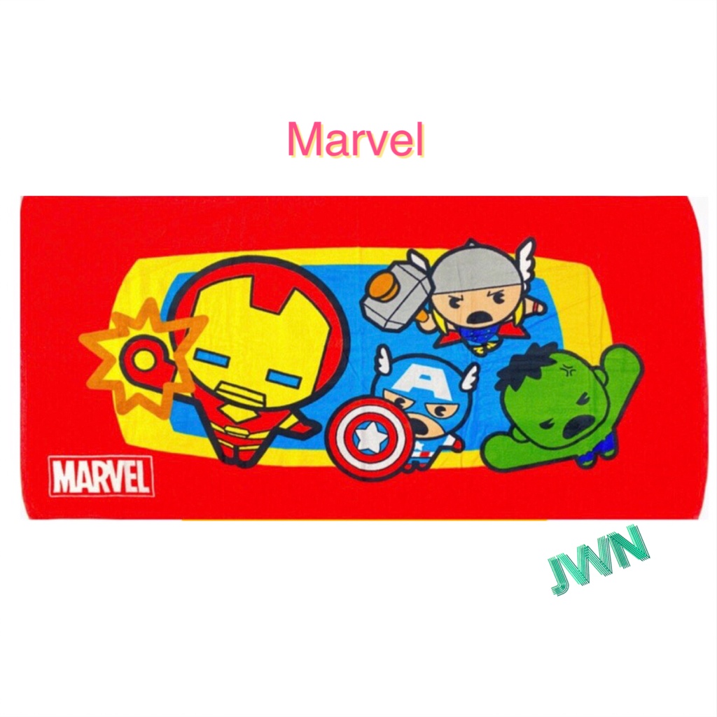 ผ้าขนหนู เช็ดผม ลายการ์ตูน  ของแท้ Marvel,Spider,Ironman   ขนาด16*32นิ้ว
