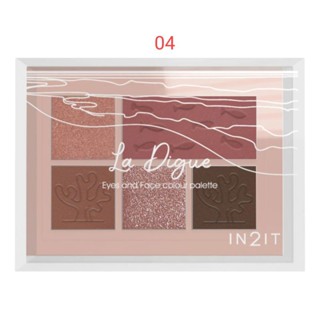 In2it Eyes&amp;Face Colour อายแชโดว์และบลัชออนพาเลท 5 สี เบอร์04