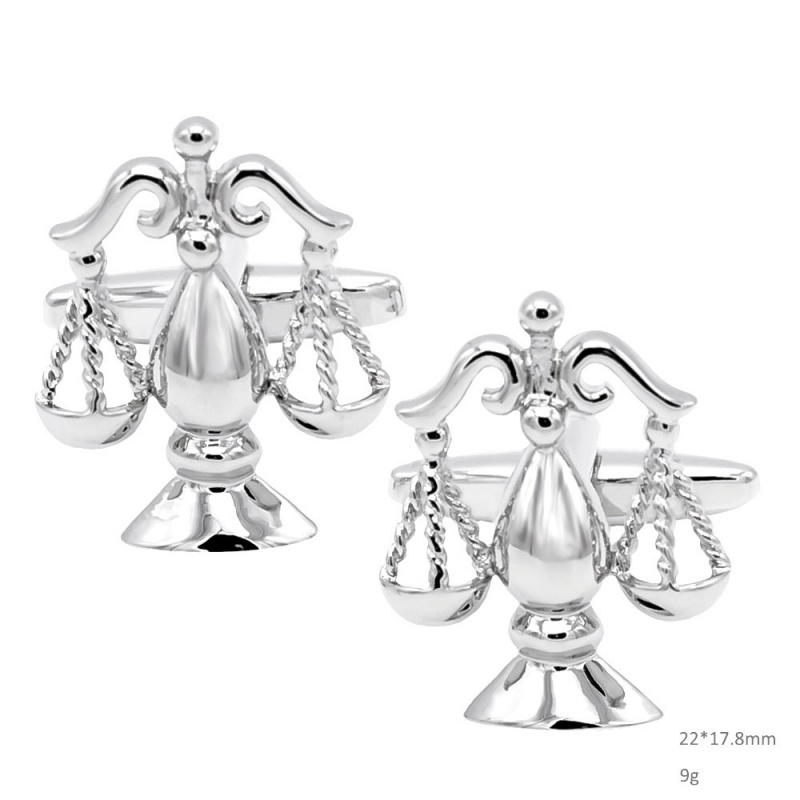 เครื่องประดับแฟชั่น Cufflink Balance Libra Cufflink Glossy Metal Cufflink Mens French Shirt Cuff But