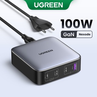 Ugreen GaN ที่ชาร์จเร็ว 100W USB C PD สําหรับ Macbook 4 พอร์ต USB Type C iPhone Samsung