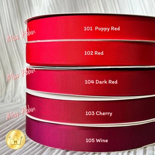Missribbinริบบิ้นกรอสเกรน (สี1/2) เนื้อหนา คุณภาพดี 10มม ม้วน50หลา