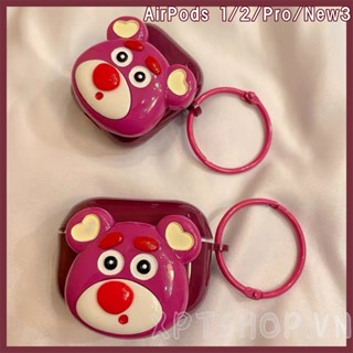 เคสหูฟังบลูทูธไร้สาย แบบนิ่ม พร้อมแหวนคล้อง จี้รูปดอกกุหลาบ สําหรับ AirPods Pro AirPods3 AirPods 3 2 1