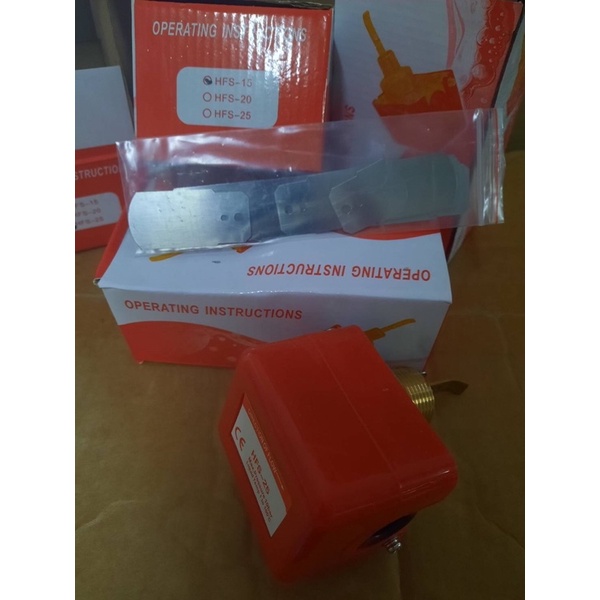 โฟล์วสวิตช์  220v. พร้อมใบพาย 5 อัน AC 220V 15A Male Thread SPDT Water Paddle Flow Switch HFS-25 Ite