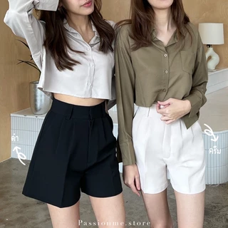 FAV PANT(สีเบสิค) : กางเกงขาสั้นเอวสูง ver.โทนเบสิค มีสีเยอะมาก! ขอบเอวแน่น พรางหุ่น เก็บทรงสวย