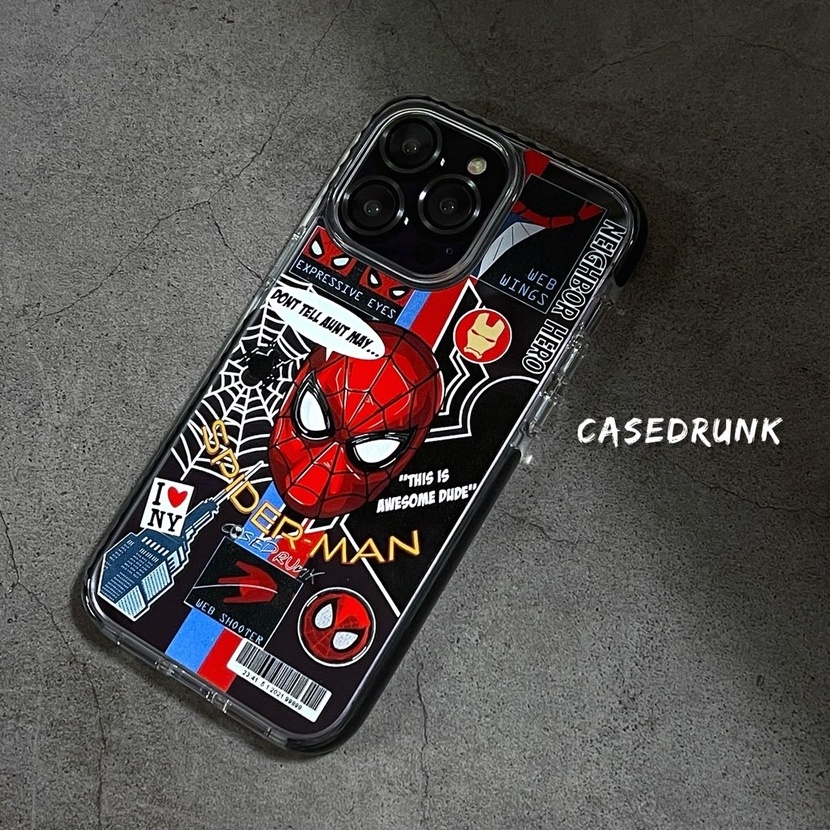 🔥🇹🇭(Premium) Impact Bumper Case Spiderman เคสสำหรับไอโฟน 14Promax - 14Plus 14 13Promax - 13 12 11