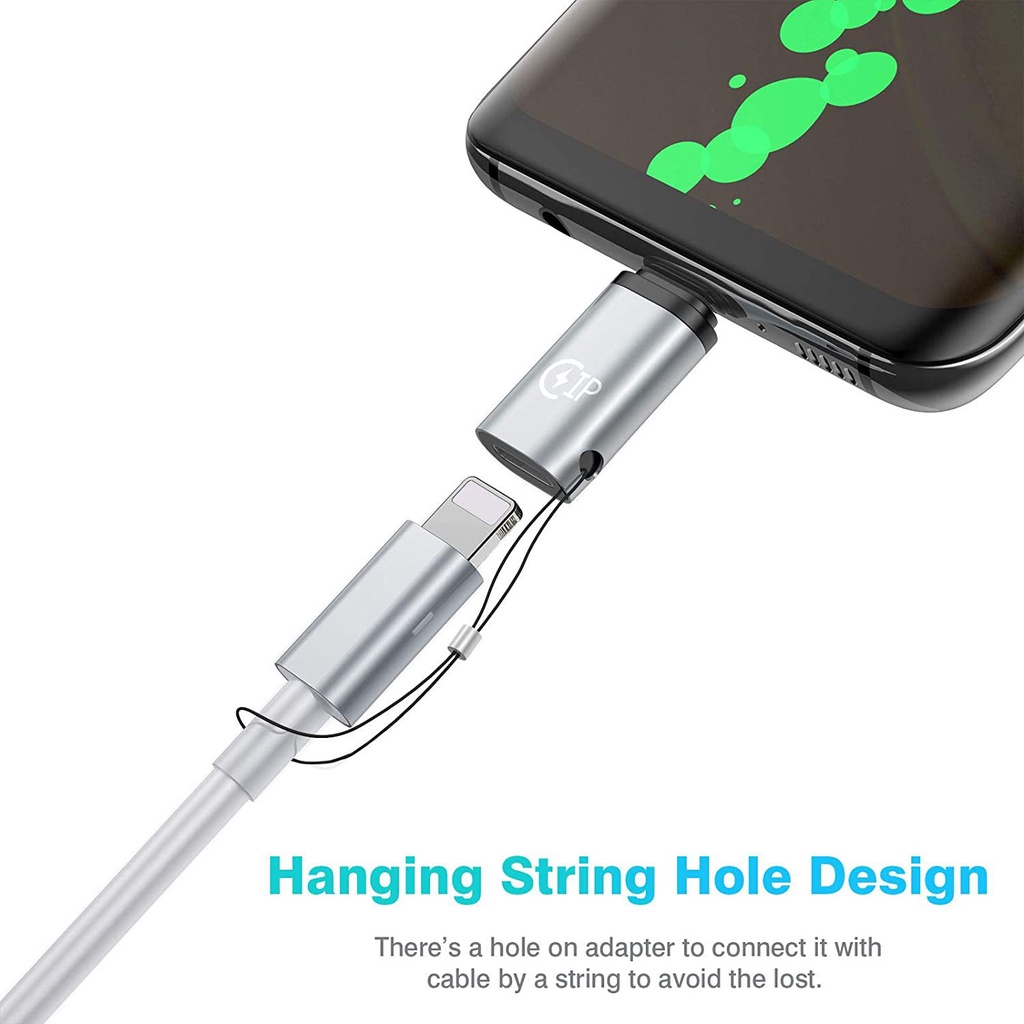 อะแดปเตอร์แปลงสายเคเบิ้ล USB C เป็น Lighting อเนกประสงค์ ตัวผู้ เป็นตัวเมีย