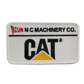 อาร์มปัก CAT NC MACHINERY CO. แบบเย็บติด   งานปักปราณีต สวยงาม ส่งทุกวัน