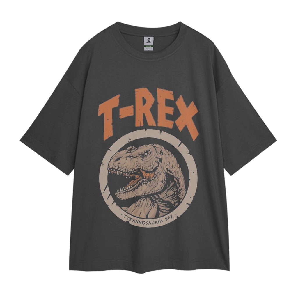 T-Rex Tyrannosaurus Rex เสื้อยืดโอเวอร์ไซส์สไตล์วินเทจ