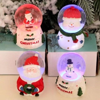 คริสมาสต์ใหม่ลูกบอลคริสตัลเรืองแสงคริสต์มาสมนุษย์หิมะชราลูกแก้วตกแต่งของขวัญคริสต์มาส