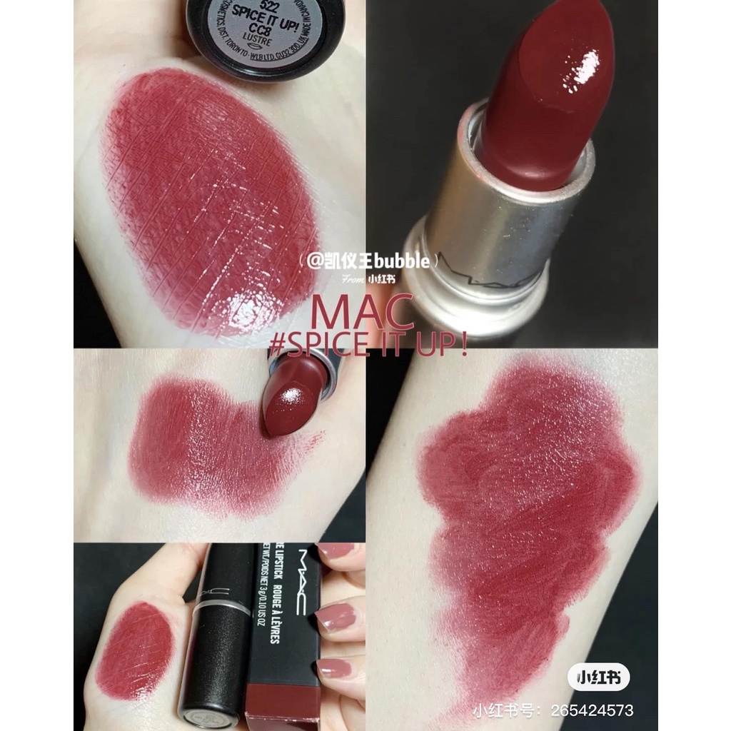แท้ 100%) ฉลากไทยไซส์จริง M·A·C Lustreglass Lipstick 3g.  เนื้อ Lustre ที่ดีกว่าเดิม ที่ให้ความสวย แวววาว - รูปที่ 4