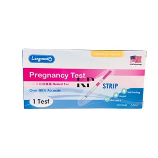 ที่ตรวจครรภ์/ตรวจตั้งครรภ์ Longmed Pregnancy Test Strip แบบจุ่ม [❌ไม่ระบุชื่อสินค้าหน้ากล่อง]