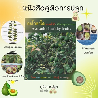 หนังสือคู่มือการปลูก อะโวคาโด ผลไม้เพื่อสุขภาพ ภายในประกอบด้วย สายพันธุ์ การดูแลโรคและแมลง และสิ่งที่เกี่ยวกับผลไม้นี้