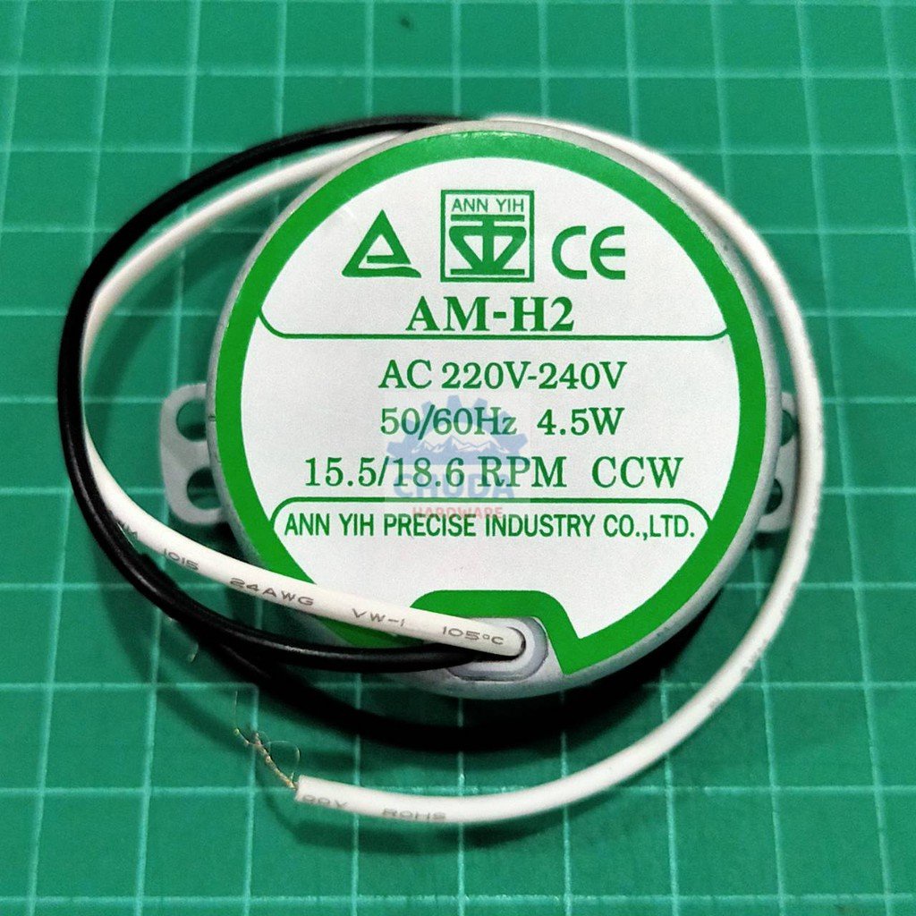 มอเตอร์ มอเตอร์ส่าย พัดลม ฮาตาริ 18 นิ้ว 4.5W 220-240Vac 50/60Hz 15.5/18.6 RPM #AM-H2 (1 ตัว)