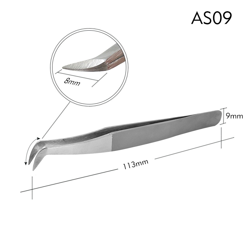 Genielash แหนบต่อขนตา ทรงโค้ง หรือตรง 3D สําหรับหยิบขนตา 1 ชิ้น