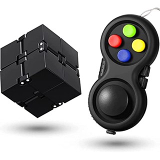 Infinity Cube Fidget 2 ชิ้น ของเล่นคลายเครียด ฝึกสมาธิ 3D สําหรับเด็ก ผู้ใหญ่