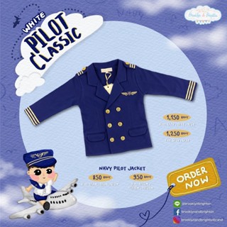 Navy Pilot Jacket แจ็คเก็ตกัปตัน เด็กผู้ชายและเด็กผู้หญิง