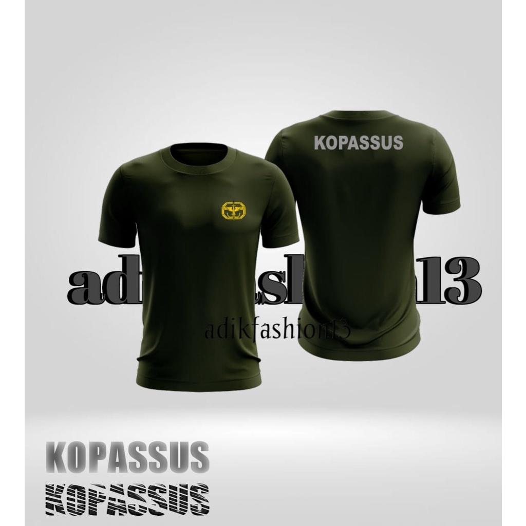 HIJAU KOPASSUS Army Green Jersey T-Shirt / KOPASSUSD Dryfit Jersey T-Shirt Army Green
