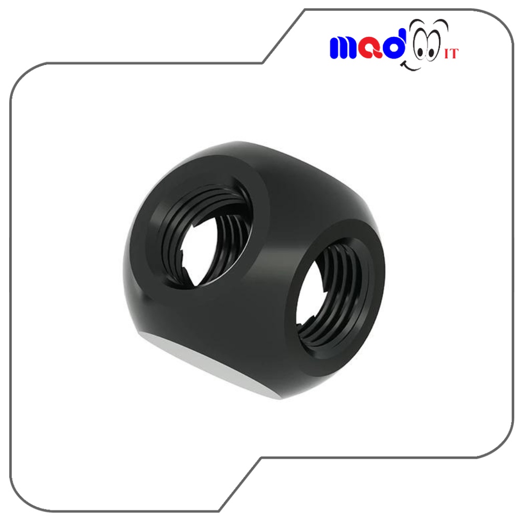 ฟิตติ้ง 4 ทางแบบลูกเต๋า G1/4  4 Way Water Tube Connector Splitter  สำหรับชุดน้ำเปิด PC water Cooling