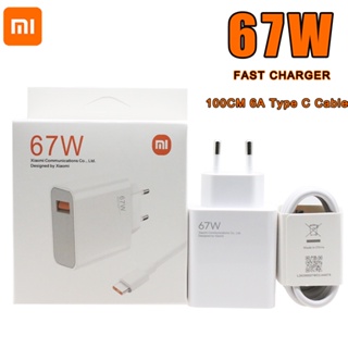 แท้ อะแดปเตอร์พาวเวอร์ที่ชาร์จ 67W EU 6A Type C สําหรับ Xiaomi Mi Fast Turbo Mi 11 Pro Mix Fold Poco X3 GT X4 Pro 5G Redmi Note 11 Pro