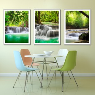 W Woods ภาพวาดสีน้ํา ไร้กรอบ รูปฮวงจุ้ย สําหรับตกแต่งผนัง ห้องนั่งเล่น โซฟา พื้นหลัง ทางเข้า ทางเดิน สํานักงาน