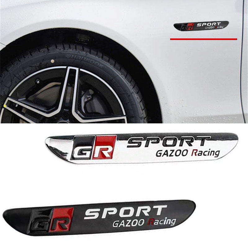 三维 โลหะรถสติกเกอร์ GR Gazoo Racing Badge Emblem Decal สําหรับ Toyota HV YARiS GRMN GR Sport RZ RC RS