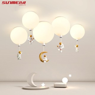 Sunmeiyi โคมไฟเพดาน PVC รูปนักบินอวกาศ สําหรับตกแต่งห้องนอนเด็ก