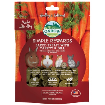 OXBOW Baked Treats with Carrot&Dill 2 oz. ขนมกินเล่น สัตว์ฟันแทะ