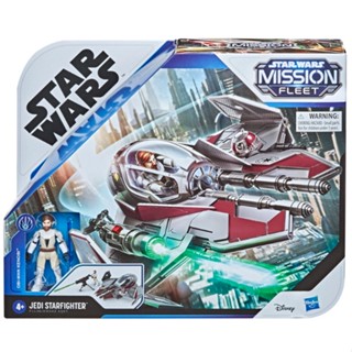 Star Wars Mission Fleet Stellar Class Obi-Wan Kenobi Jedi Starfighter 2.5-Inch-Scale Figure And Vehicle