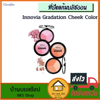 ที่ปัดแก้มบลัชออน Innovia Gradation Cheek Color กิฟฟารีน บลัชออน ปัดแก้ม สีชมพู สีส้ม 2 เฉดสี แปรงแต่งหน้า คาบูกิ 10g