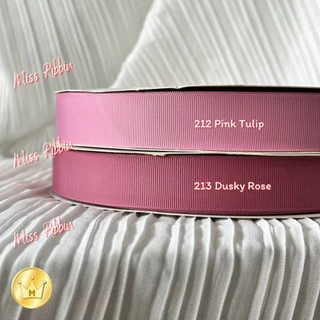 Missribbinริบบิ้นกรอสเกรน (สี2/2) เนื้อหนา คุณภาพดี 10มม ม้วน50หลา