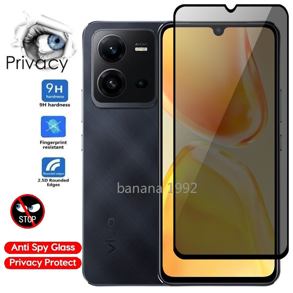สําหรับVivo V25 5G V25e Y35 Y22 Y22S Y16 Y02Sความเป็นส่วนตัวป้องกันหน้าจอกระจกนิรภัยป้องกันฟิล์มAnti-Peepแก้วโทรศัพท์ด้านหน้าAnti-Spyฟิล์ม