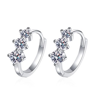 moissanite diamond hoop earrings มีสินค้า ต่างหูห่วง ประดับเพชร โมอิส