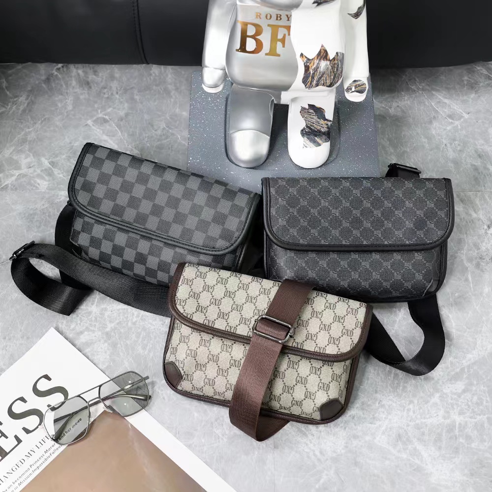 กระเป๋าผู้ชาย กระเป๋าสะพายข้าง 20141 crossbody bag แฟชั่นสี่เหลี่ยมขนาดเล็กน้ำหนังตาข่ายกระเป๋าสะพายถนนกลางแจ้งกระเป๋าบุ