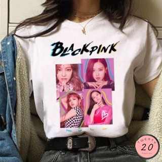 2022 สินค้าใหม่ เสื้อยืดคอกลมแขนสั้น สกรีนภาพถ่าย BLACKPINK