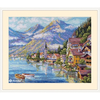 MK-192 Alpine Village ชุดปักครอสติชลิขสิทธิ์แท้ 100% ไม่พิมพ์ลายบนผ้า แบรนด์ Merejka