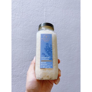 เกลือสปา Bath &amp; body works bath soak vitamin E +Sea salt 481g กลิ่น Lavender +Vanilla