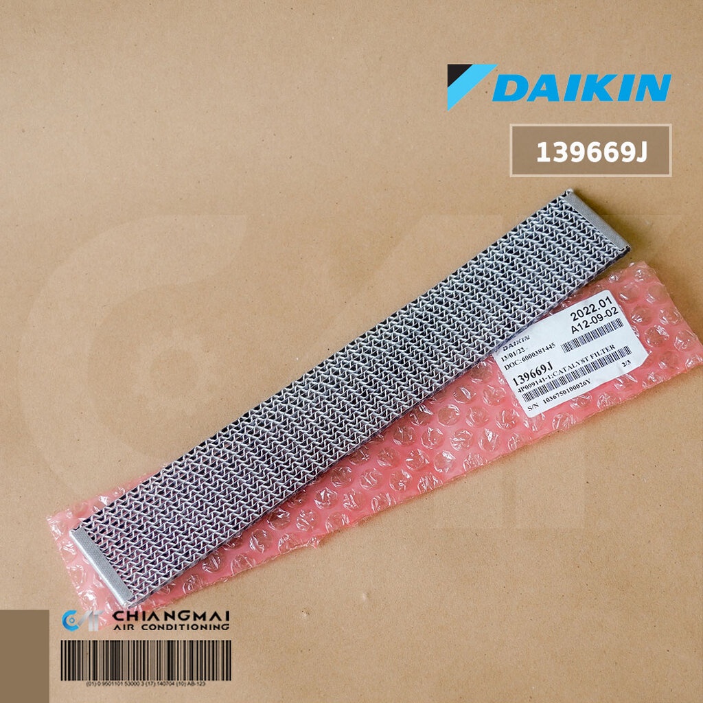 139669J แผ่นกรองอากาศ Daikin แผ่นฟอกอากาศ แอร์ไดกิ้น อะไหล่แอร์ ของแท้เบิกศูนย์ (ราคา / 1 แผ่น) // ข