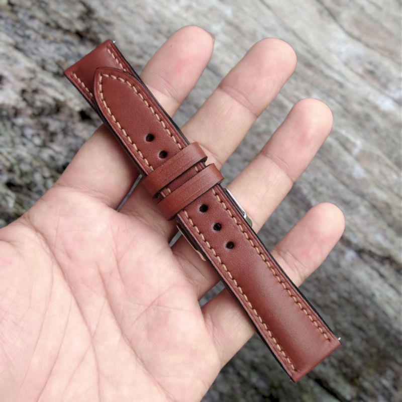 สายนาฬิกาหนังแท้ HANDMADE ขนาด_18มม 20มม 22มม​ 24มม​ (Classic_leather)