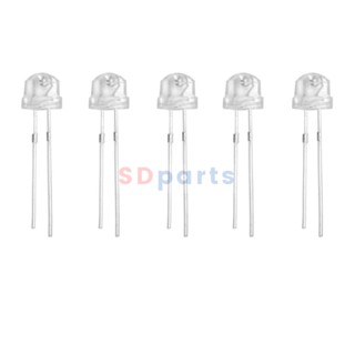 (5 ตัว) ไดโอด เปล่งแสง LED 5mm #B-สั้น (5 ตัว)