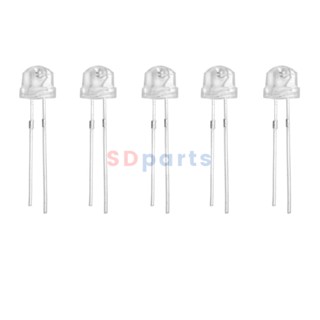 (5 ตัว) ไดโอด เปล่งแสง LED 5mm #B-สั้น (5 ตัว)