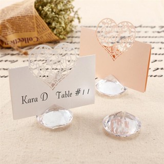 20pcs Imitation Diamond Name Card Holder ID Card Clamp Wedding Place Card Holder Party Decorations Ornaments Wedding Sup