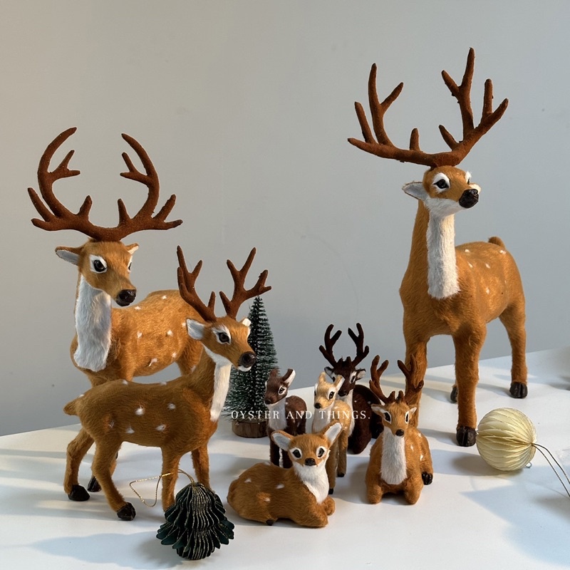 กวางเรนเดียร์ สามารถวางประดับโต๊ะ หรือมุมห้อง น่ารักๆ | Reindeer model | Christmas | Oyster and Things.