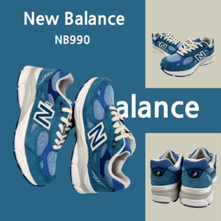 （ยิงจริง）New Balance NB990 ขาวเขียว ของแท้100%💯รองเท้าผ้าใบ รองเท้า รองเท้าวิ่ง รองเท้า New Balance-1-4