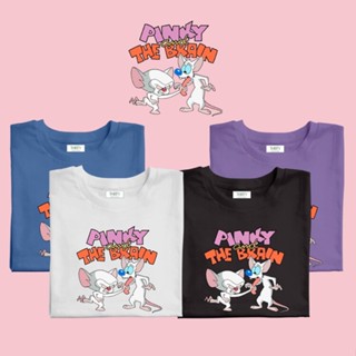 Pinky and the brain  เสื้อยืดUnisex (ผ้าcotton 100% สกรีนชัด สีสด ติดทน)