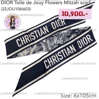 👜: New!! Dior Twilly Toile de Jouy Flowers Mitzah Scarf 22JOU106I603‼️ก่อนกดสั่งรบกวนทักมาเช็คสต๊อคก่อนนะคะ‼️